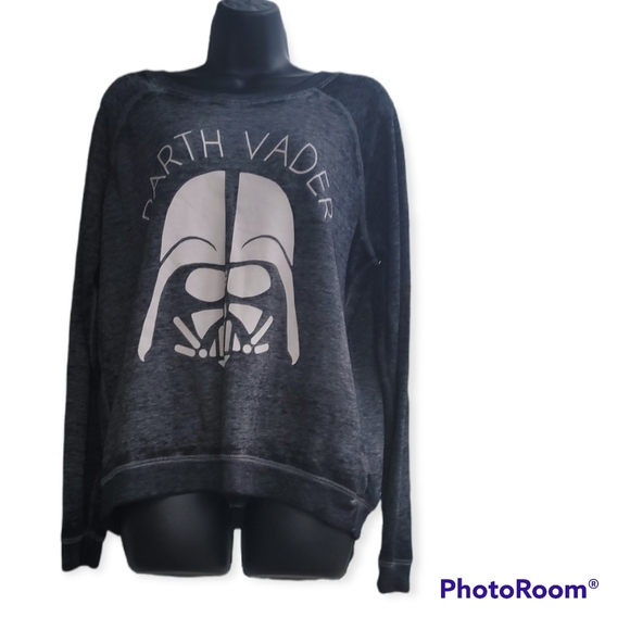 Star Wars Darth Vader Print Lightweight Sweatshirt Size Large Charcoal. - Picture 3 of 6